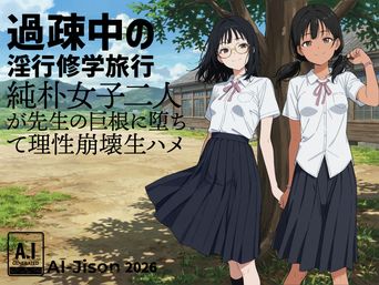 [AI-jison] 過疎中の淫行修学旅行～純朴女子二人が先生の巨根に堕ちて理性崩壊生ハメ (オリジナル) [AI生成]