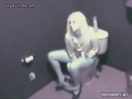 Blonde Caught Masturbating In Toilet Vbablc