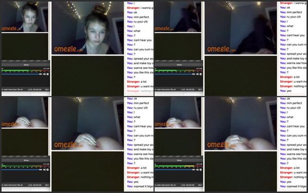 18 Years Old Sexy Omegle Girl Strips Masturbates And Begs For Cum