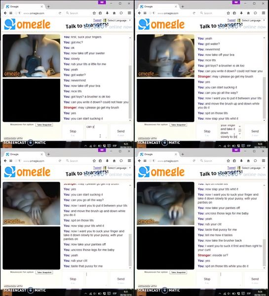 Girl In Omegle Being Submissive